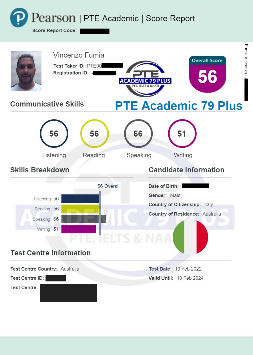 💥Congratulations to our student Vincenzo for achieving his target score of 50 for PR💥