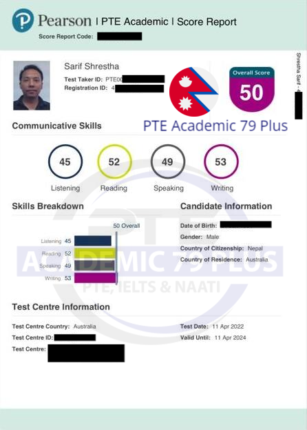 💥Congratulations to our student Sarif for achieving his target score of 50 for TR💥